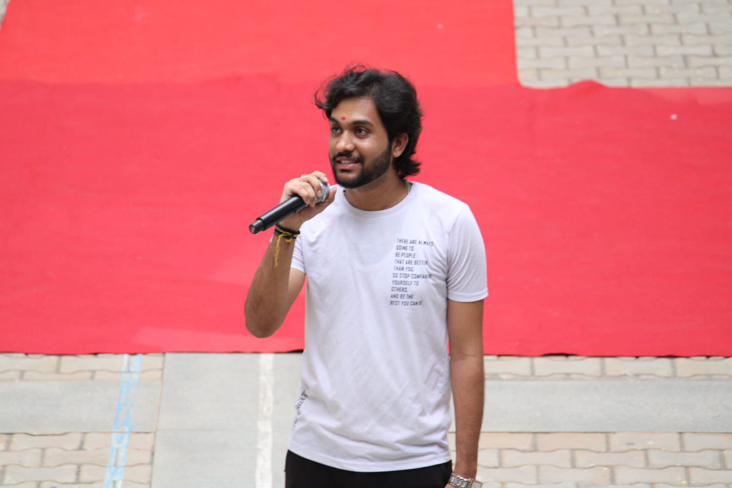 Speaking on the red carpet